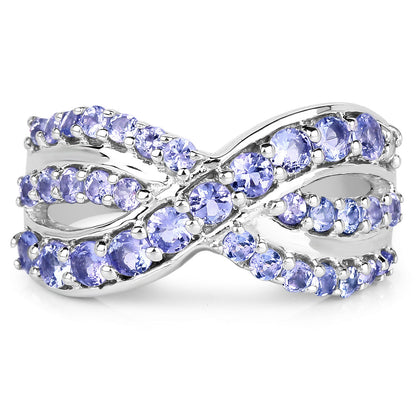 1.49 Carat Genuine Tanzanite .925 Sterling Silver Ring by Bids.com