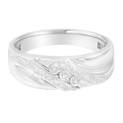 10K White Gold 1/10 Cttw Diamond Men&