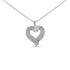 14K Yellow Gold Plated .925 Sterling Silver 1.00 Cttw Baguette Diamond Composite Open Heart 18" Inch Pendant Necklace (I-J Color, I1-I2 Clarity) by Bids.com