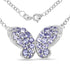 3.31 Carat Genuine Tanzanite & White Topaz .925 Sterling Silver Pendant by Bids.com