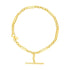 14k Yellow Gold 7 1/5 inch Alternating Oval and Round Chain Bracelet with Toggle by Bids.com