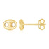 14K Yellow Gold Mariner Link Button Earrings  DestGlow