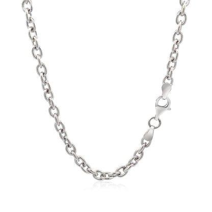 Sterling Silver Rhodium Plated Chain Bracelet with a Flat Heart Motif Station by Bids.com