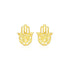 14k Yellow Gold Polished Hand of Hamsa Post Earrings by Bids.com