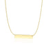 14k Yellow Gold Smooth Flat Horizontal Bar Style Necklace by Bids.com