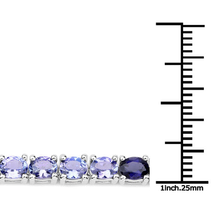 12.04 Carat Genuine Multi Stone .925 Sterling Silver Bracelet by Bids.com