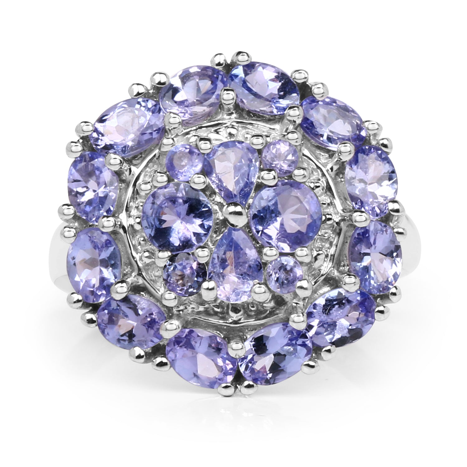 2.92 Carat Genuine Tanzanite .925 Sterling Silver Ring by Bids.com