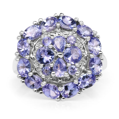 2.92 Carat Genuine Tanzanite .925 Sterling Silver Ring by Bids.com