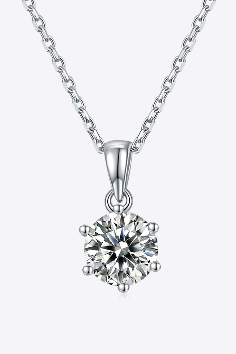 1 Carat Sparkala™ Platinum-Plated 925 Sterling Silver Necklace - DestGlow
