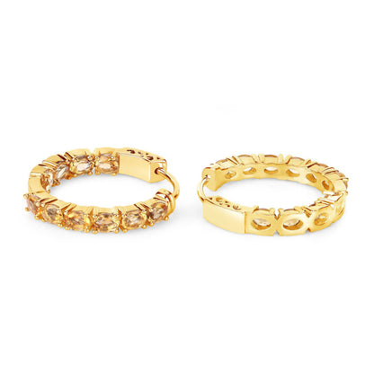 3.20 Carat Genuine Citrine .925 Sterling Silver Earrings by Bids.com