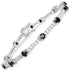 6.21 Carat Genuine Blue Sapphire and White Zircon .925 Sterling Silver Bracelet by Bids.com