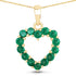 0.48 Carat Genuine Zambian Emerald 10K Yellow Gold  Pendant  DestGlow