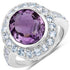4.77 Carat Genuine Amethyst and Blue Topaz .925 Sterling Silver Ring by Bids.com