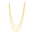 14k Yellow Gold Three Strand Herringbone Chain Necklace by Bids.com