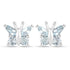 18K White Gold Plated 1.12 Carat Genuine Blue Topaz .925 Sterling Silver Earrings  DestGlow