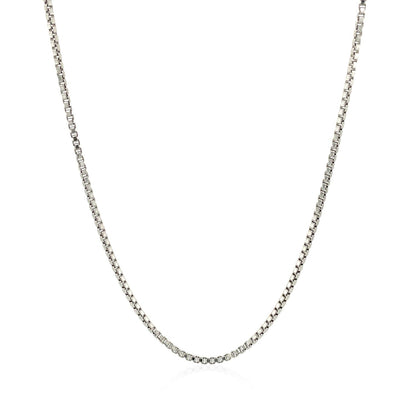 Sterling Silver Rhodium Plated Box Chain 1.3mm by Bids.com