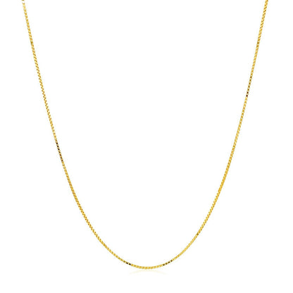 Double Extendable Box Chain in 14k Yellow Gold (0.6mm)  DestGlow