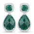 26.00 Carat Dyed Emerald .925 Sterling Silver Earrings  DestGlow