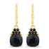 6.20 Carat Dyed Sapphire and Blue Sapphire .925 Sterling Silver Earrings  DestGlow