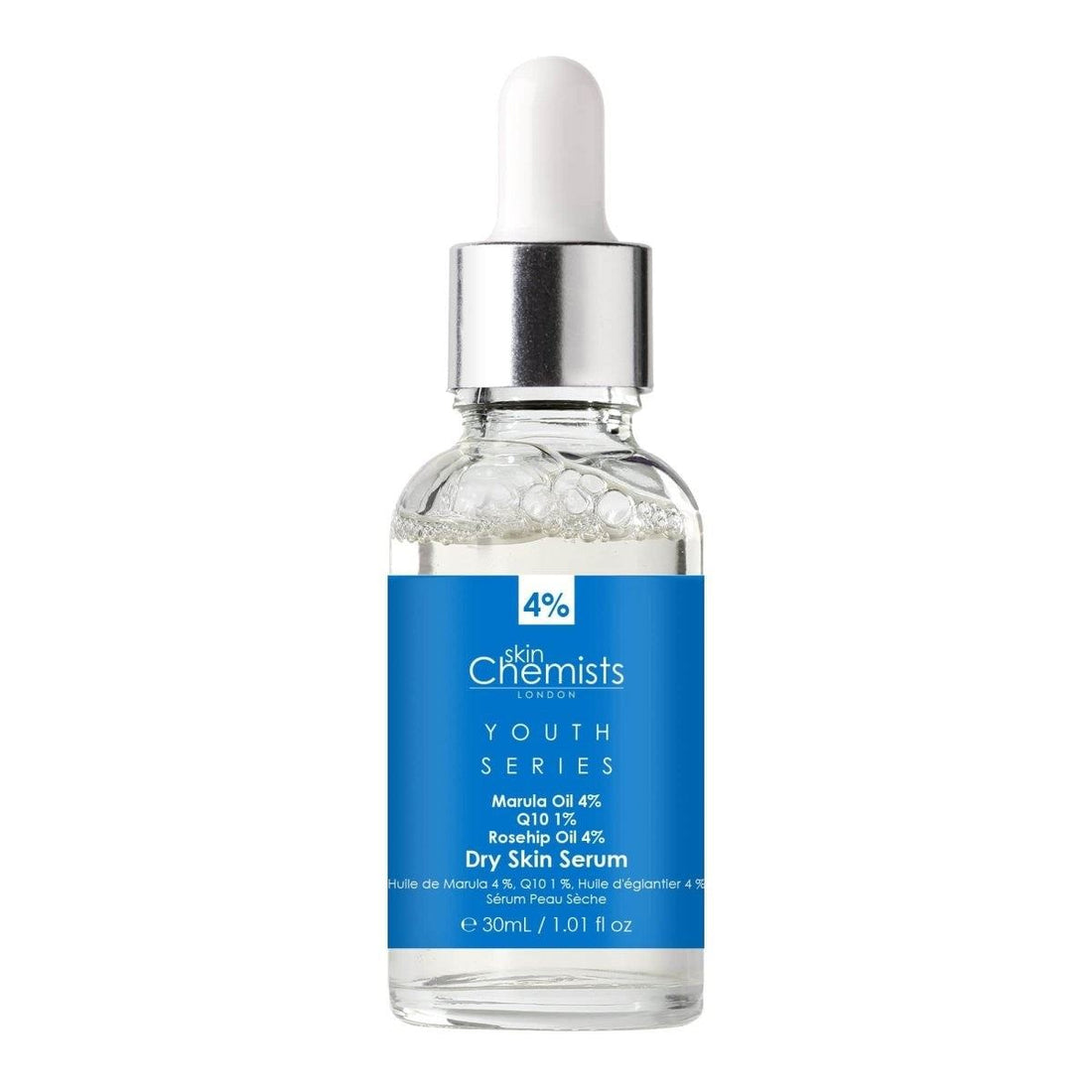 Dry Skin Serum Marulua Oil 4%, Q10 1%, Rosehip Oil 4% 30ml by skinChemists US