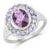 2.53 Carat Genuine Amethyst and Tanzanite .925 Sterling Silver Ring by Bids.com