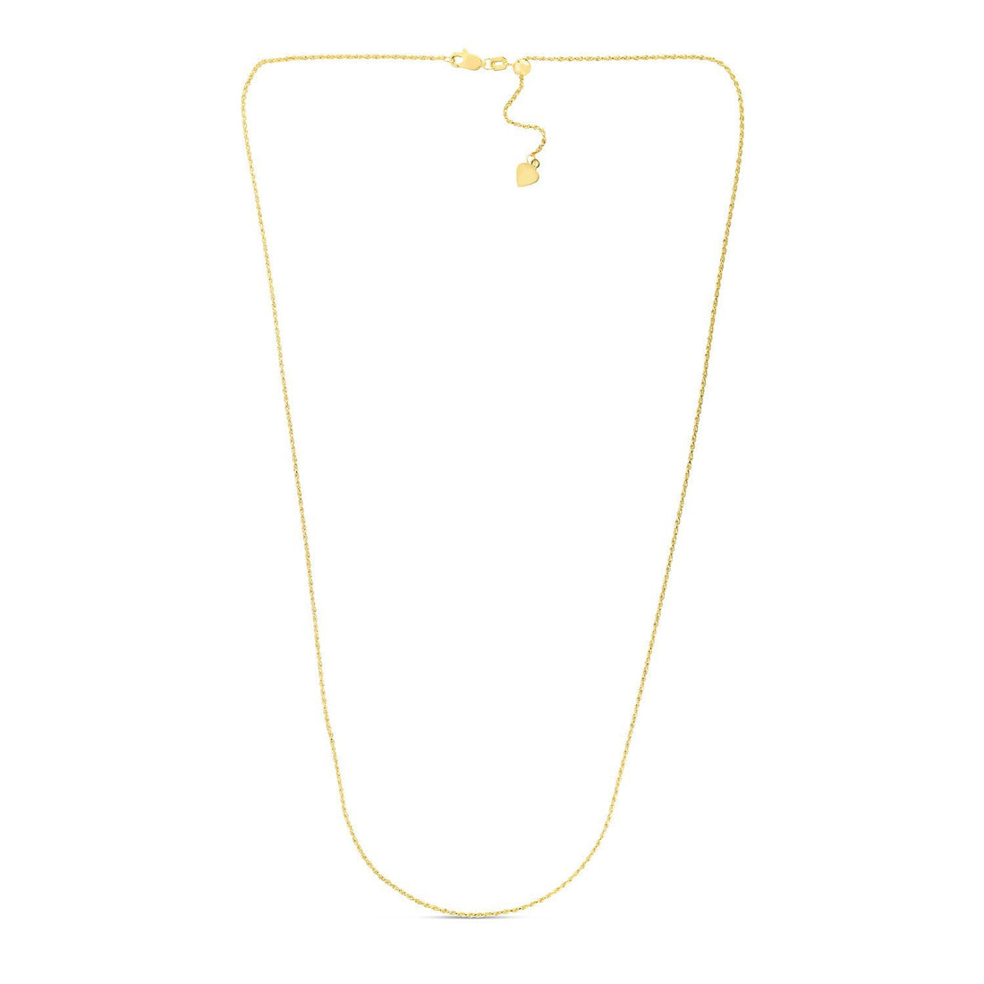 14k Yellow Gold Adjustable Rope Chain 1.0mm by Bids.com