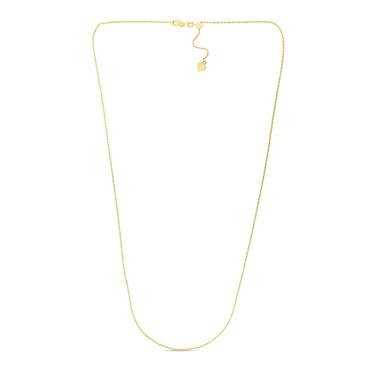 14k Yellow Gold Adjustable Rope Chain 1.0mm by Bids.com