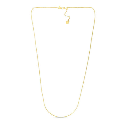 14k Yellow Gold Adjustable Rope Chain 1.0mm by Bids.com