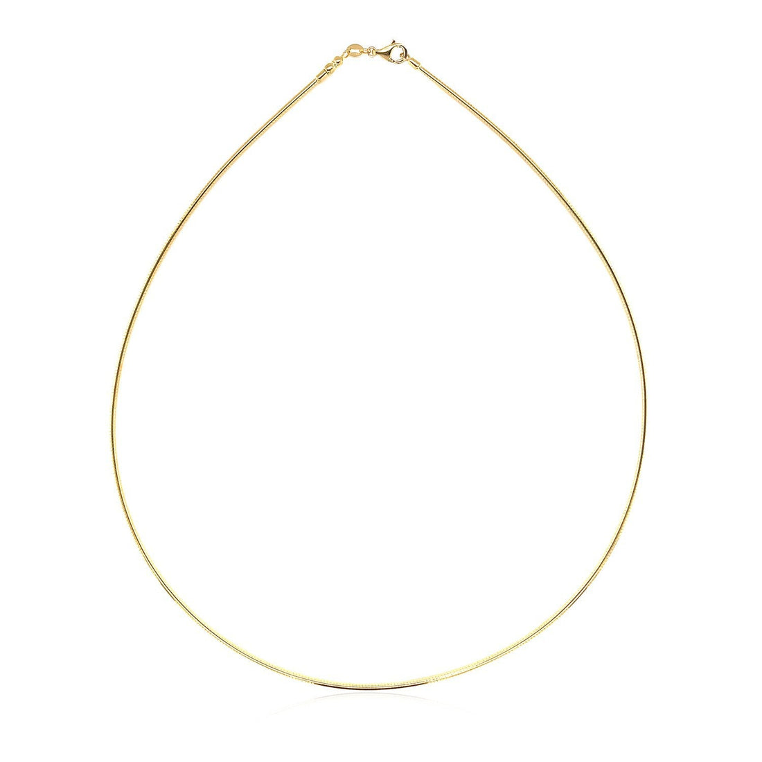 14k Yellow Gold Necklace in a Round Omega Chain Style by Bids.com