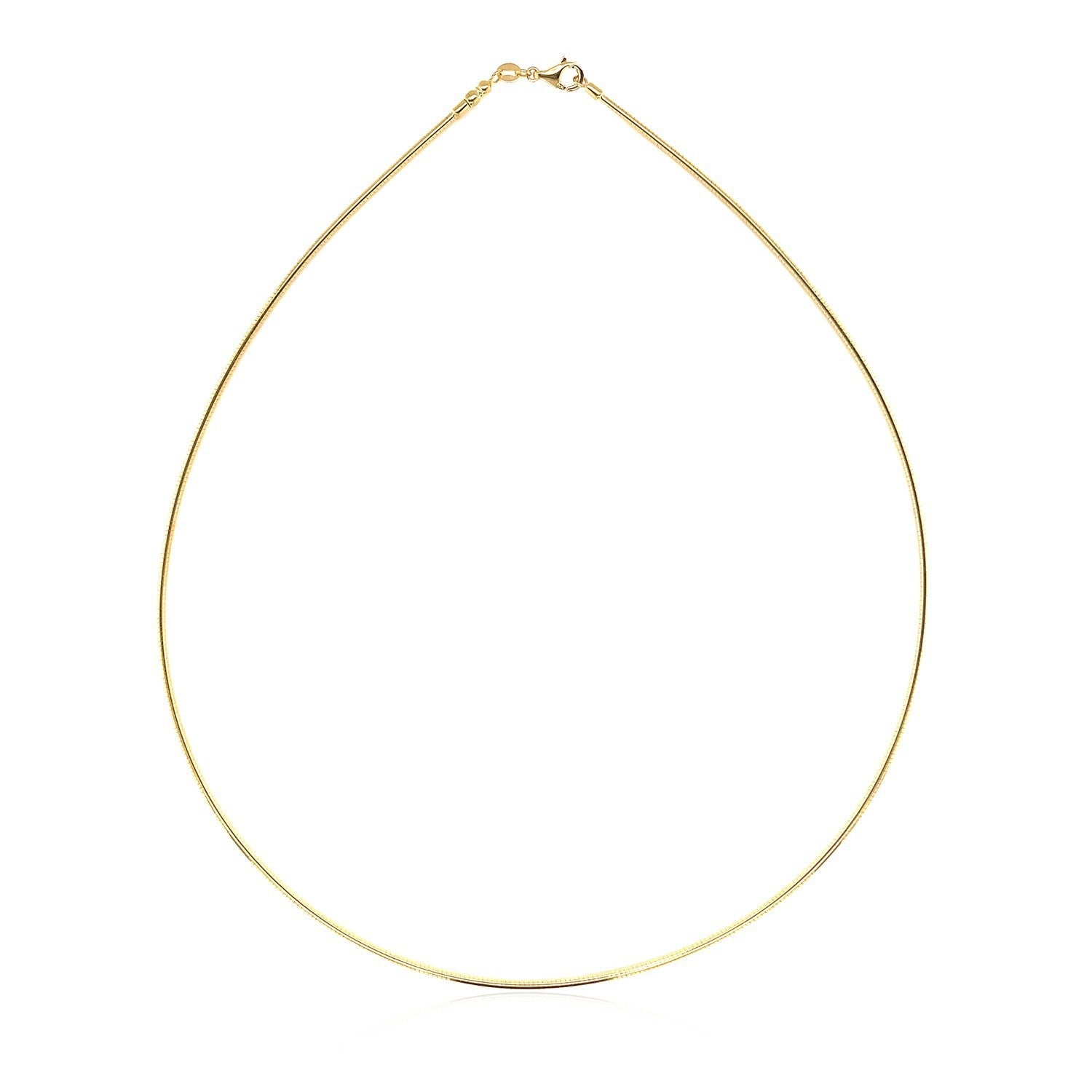 14k Yellow Gold Necklace in a Round Omega Chain Style by Bids.com