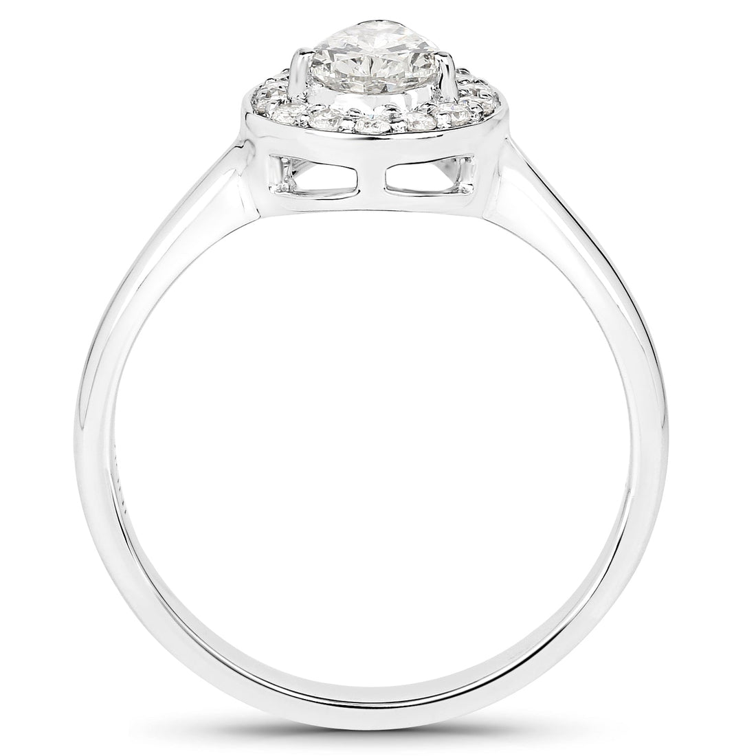 14K White Gold 0.70 Carat Genuine White Diamond Ring by Bids.com