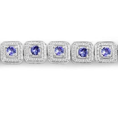 1.10 Carat Genuine Tanzanite .925 Sterling Silver Bracelet by Bids.com
