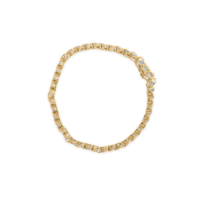 10K Yellow Gold 3 cttw Round-Cut Diamond Spiral Link 7.50" Bracelet (I-J Color, I1-I2 Clarity) by Bids.com
