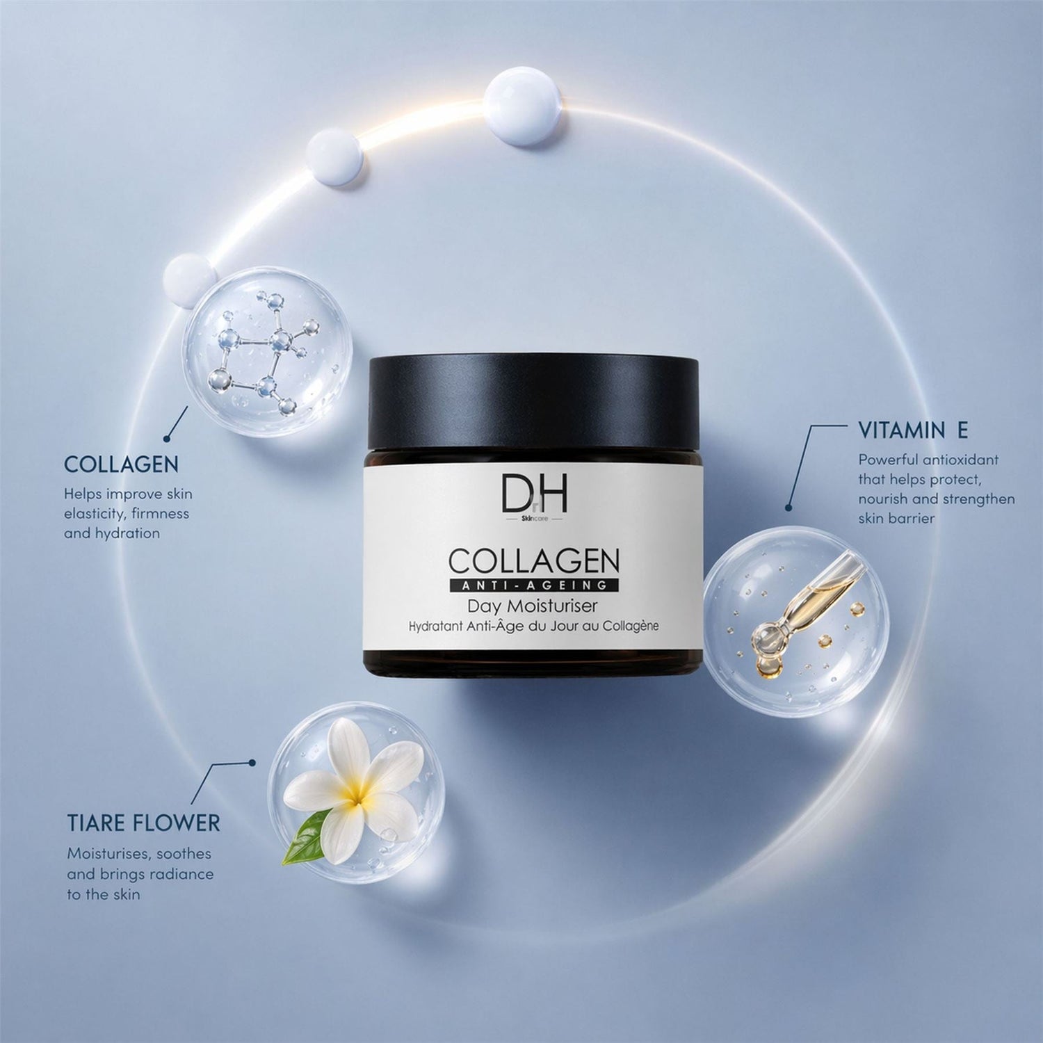 Dr H Collagen Anti-Ageing Day Moisturiser 60ml by skinChemists US