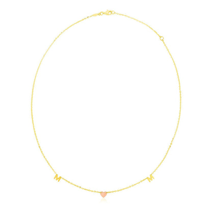 14k Yellow and Rose Gold Mom Necklace by Bids.com