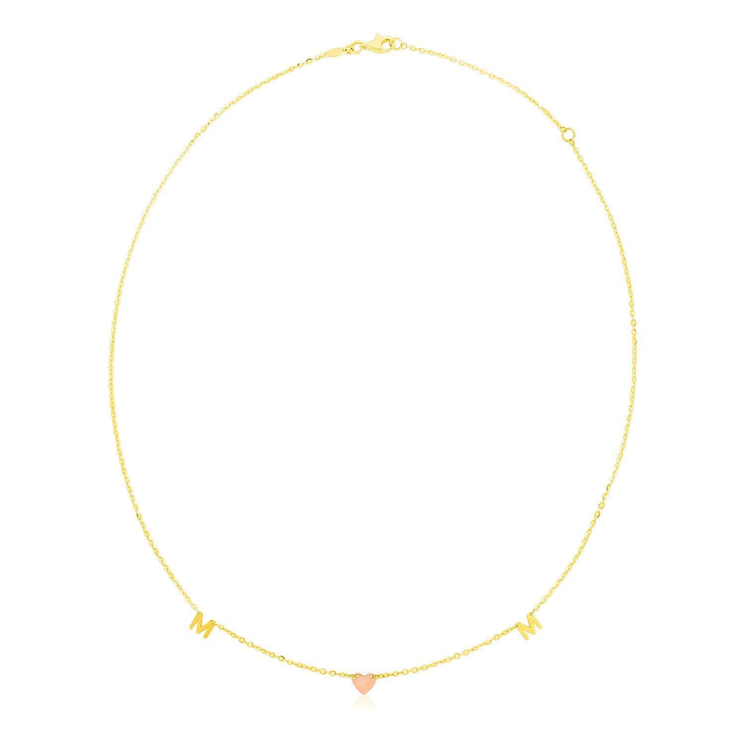 14k Yellow and Rose Gold Mom Necklace by Bids.com