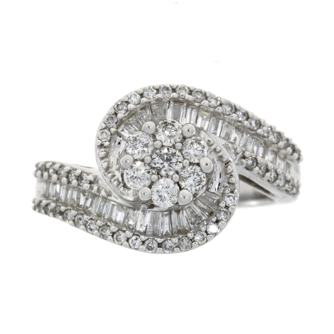 Genuine 1.00ct Diamond Ring 14KT White Gold by Bids.com