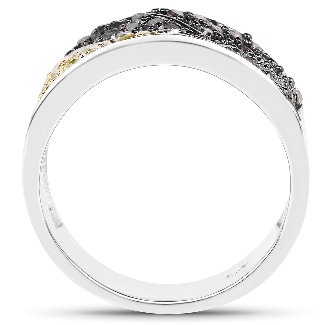 1.32 Carat Genuine multi Diamond .925 Sterling Silver Ring by Bids.com