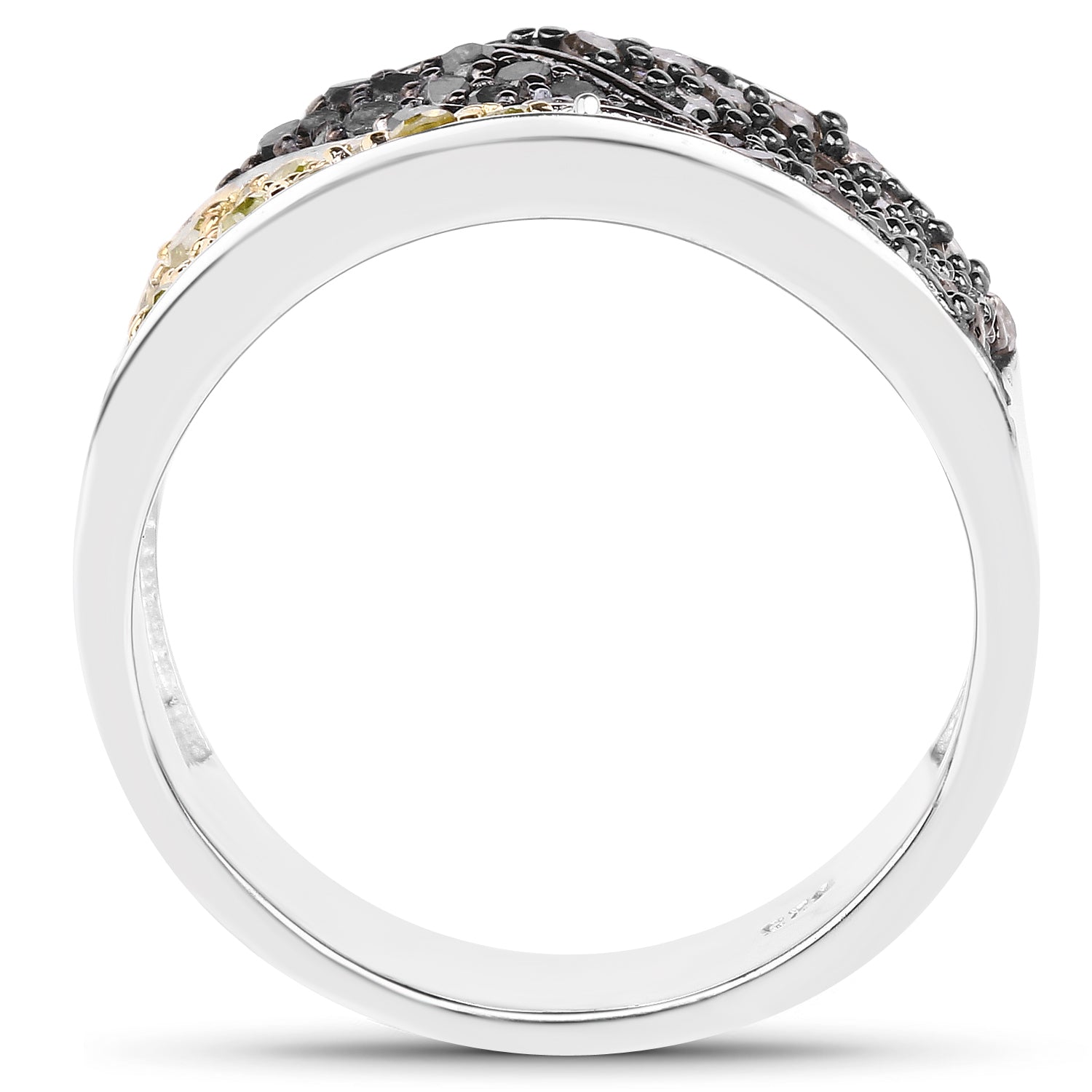 1.32 Carat Genuine multi Diamond .925 Sterling Silver Ring by Bids.com