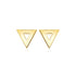 14k Yellow Gold Polished Open Triangle Post Earrings by Bids.com