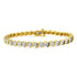 14K Rose Gold Plated .925 Sterling Silver 1/10 Cttw Diamond Round Miracle Plate and "S" Link Tennis Bracelet (I-J Color, I2- I3 Clarity) - 7" by Bids.com