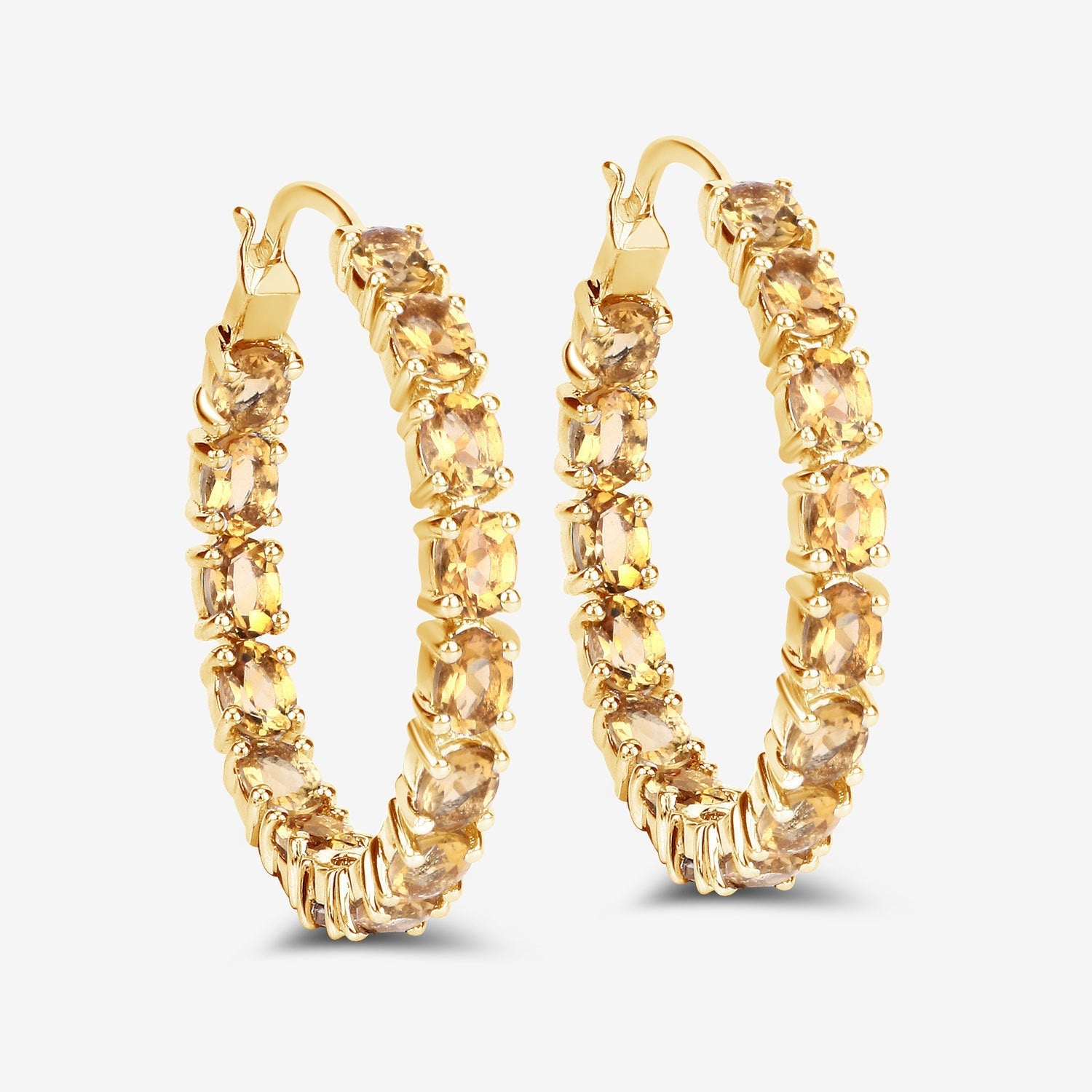 4.80 Carat Genuine Citrine .925 Sterling Silver Earrings  DestGlow
