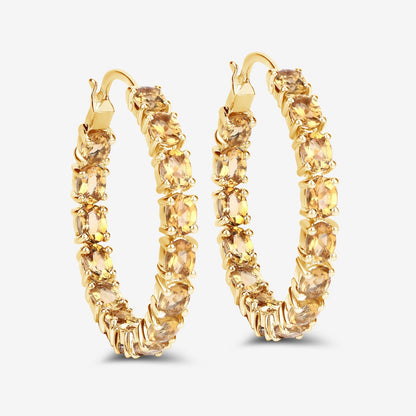 4.80 Carat Genuine Citrine .925 Sterling Silver Earrings  DestGlow