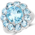 8.67 Carat Genuine Blue Topaz .925 Sterling Silver Ring by Bids.com