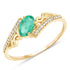 0.51 Carat Genuine Zambian Emerald and White Diamond 14K Yellow Gold Ring by Bids.com