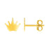 14k Yellow Gold Post Earrings with Crowns by Bids.com