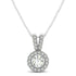 Round Pendant with Split Bail and Diamond Halo in 14k White Gold (3/4 cttw) by Bids.com
