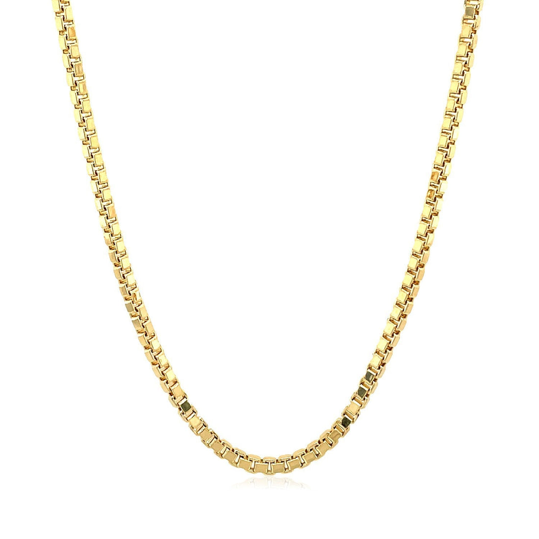 2.0mm 14k Yellow Gold Semi Solid Box Chain by Bids.com