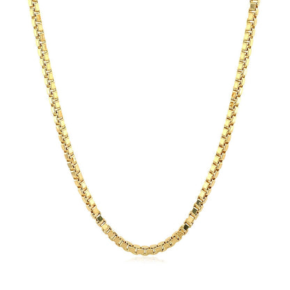 2.0mm 14k Yellow Gold Semi Solid Box Chain by Bids.com