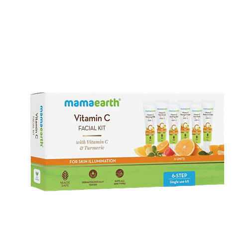 Mamaearth Facial Kit with Vitamin C &amp; Turmeric for Skin Illumination
